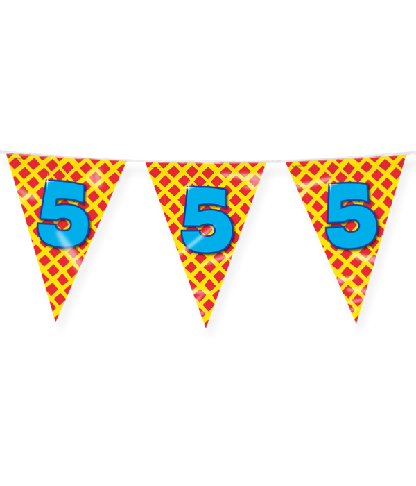Happy Verjaardag Vlaggenlijn 5 Jaar (10m)