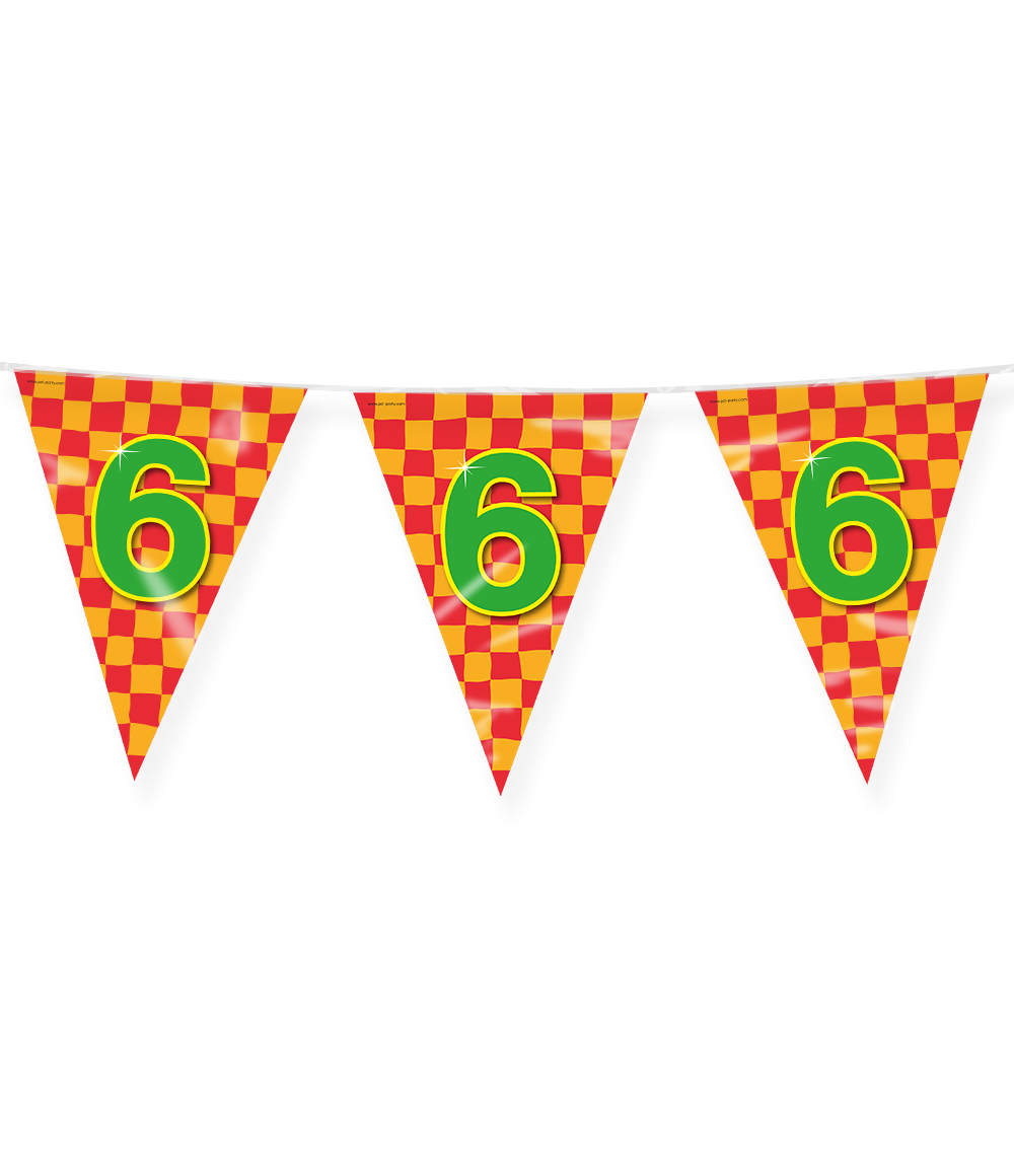 Happy Verjaardag Vlaggenlijn 6 Jaar (10m)