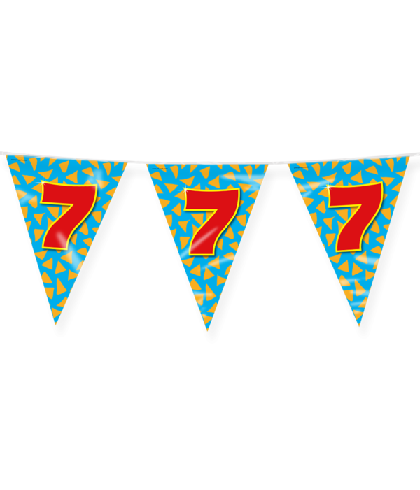 Happy Verjaardag Vlaggenlijn 7 Jaar (10m)