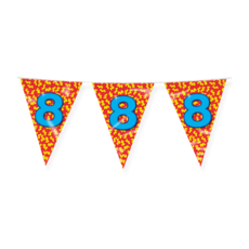 Happy Verjaardag Vlaggenlijn 8 Jaar (10m)