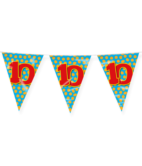 Happy Verjaardag Vlaggenlijn 10 Jaar (10m)