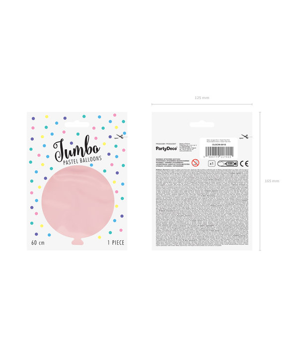 Grote Ballon 60 cm Pastel Pale Pink
