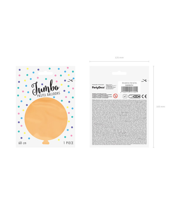 Grote Ballon 60 cm Pastel Light Peach