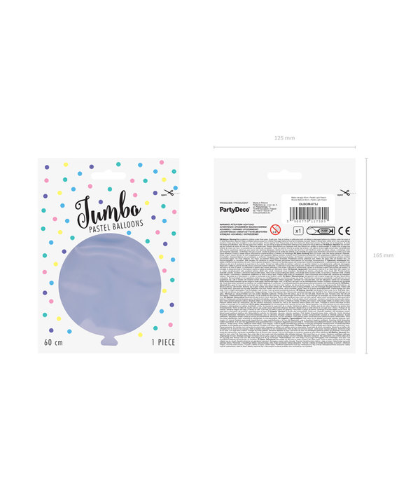 Grote Ballon 60 cm Pastel Licht Lila