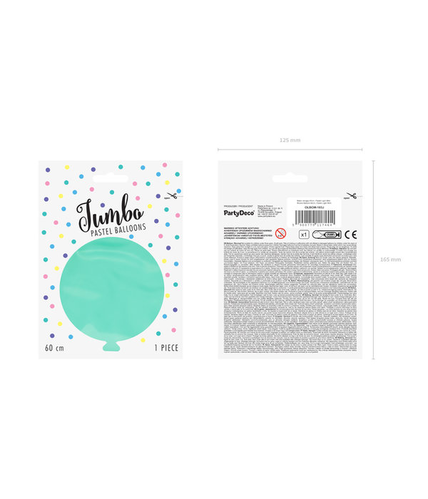 Grote Ballon 60 cm Pastel Mint