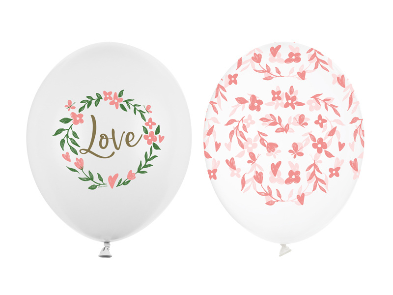 Bruiloft Ballonnen Love/Bloemen (50st) afbeelding