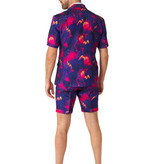 Summer Palm Retro Neon Navy kostuum Suitmeister