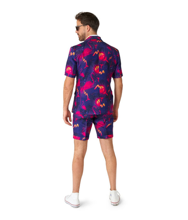 Summer Palm Retro Neon Navy kostuum Suitmeister