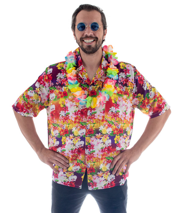 Party Blouse Hawaii Colorful Flowers