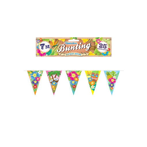 Hawaiian Vlaggenlijn Bloemen en Palmbomen (7m)