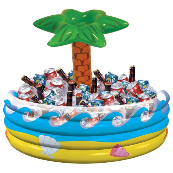 Opblaasbare palmboom drankkoeler (72,3 x 67,3 cm) afbeelding