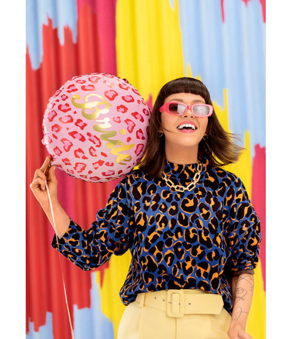 Folieballon Bride Goud Rood Roze 45cm