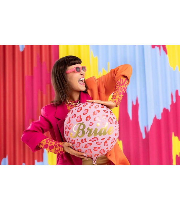 Folieballon Bride Goud Rood Roze 45cm