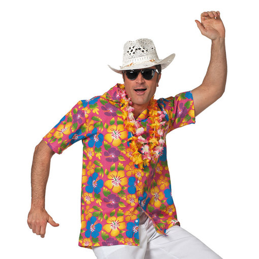 Hawaii blouse heer/dame pink