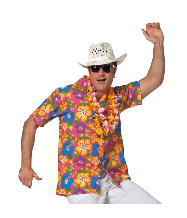 Hawaii blouse heer/dame pink