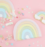 Pastel Iriserende Servetten Regenboog vorm (16st)