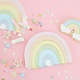 Pastel Iriserende Servetten Regenboog vorm (16st)
