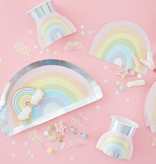 Pastel Iriserende Servetten Regenboog vorm (16st)