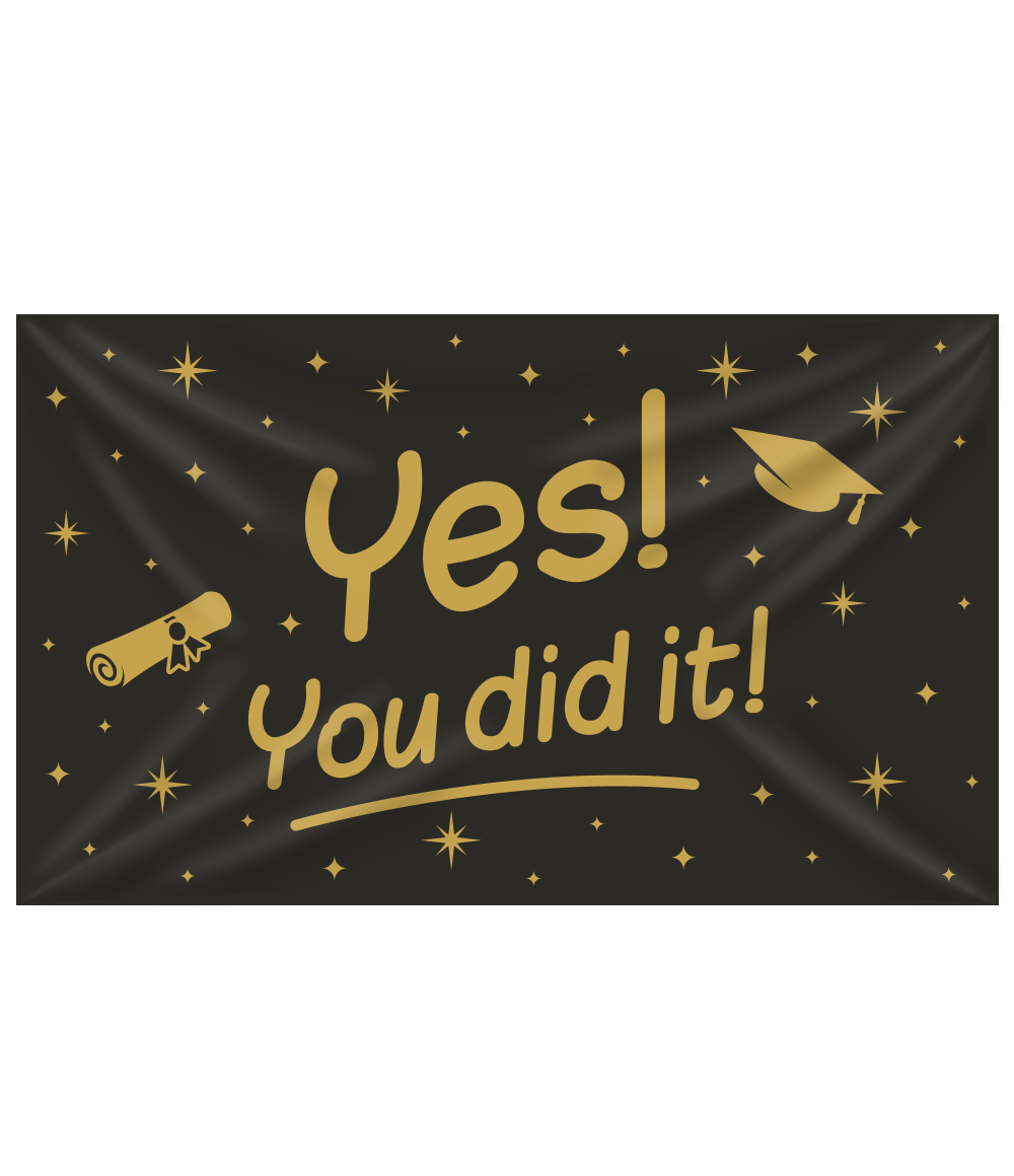 XXL Gevelvlag Yes You Did It! (150x90cm) afbeelding