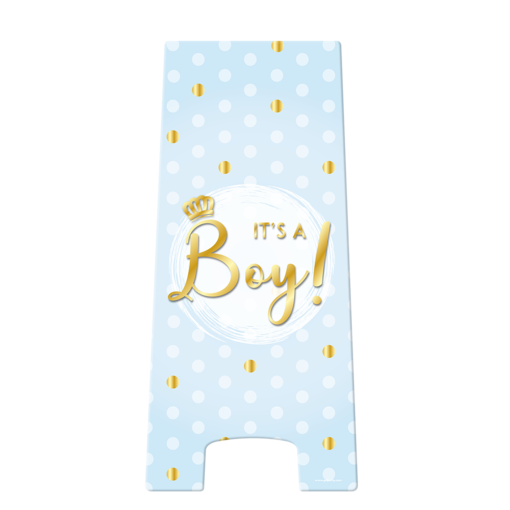 Waarschuwingsbord It's A Boy Blauw/Goud