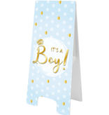 Waarschuwingsbord It's A Boy Blauw/Goud