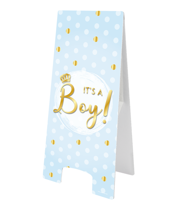Waarschuwingsbord It's A Boy Blauw/Goud
