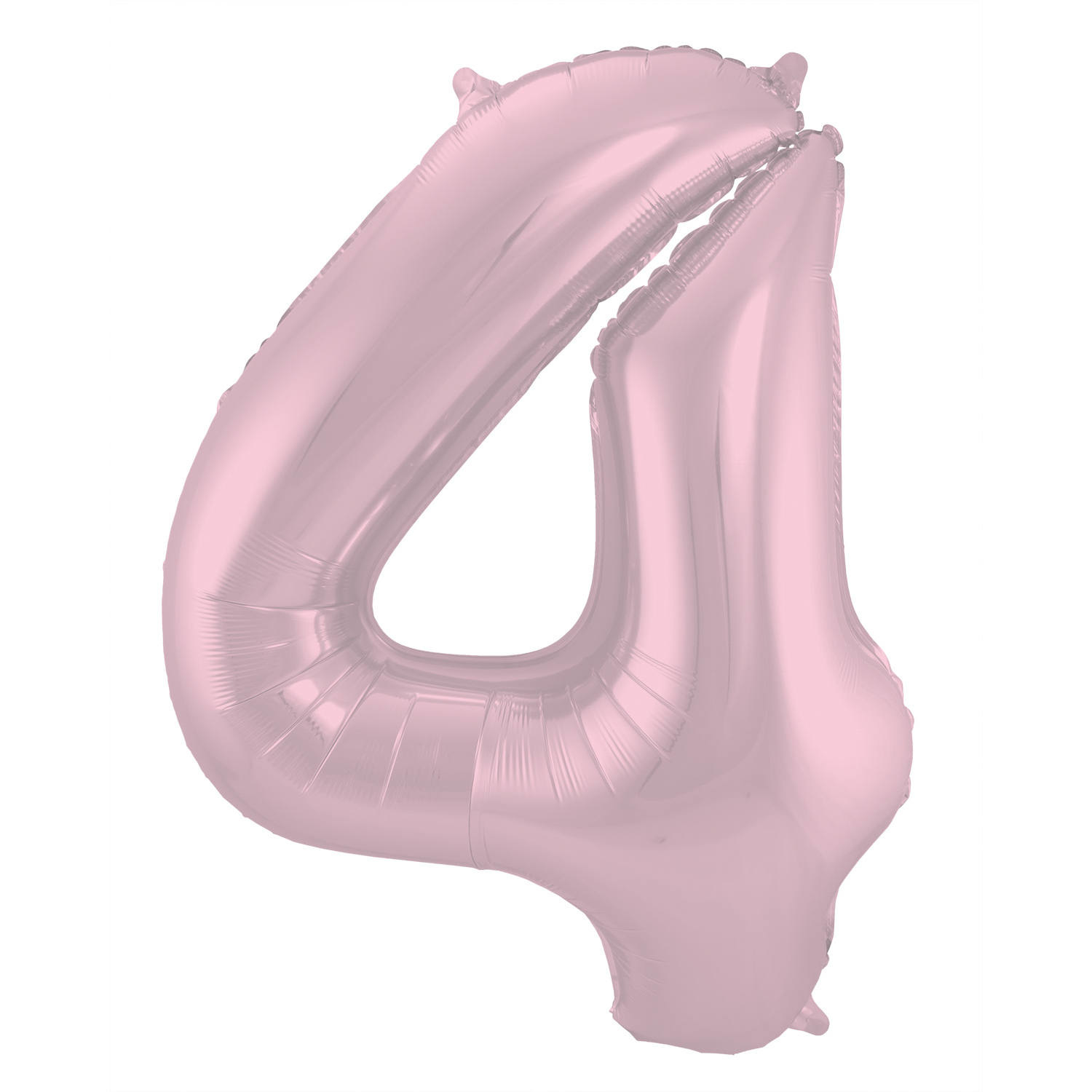 Folieballon Pastel Roze Metallic Mat Cijfer 4 - 86 cm afbeelding