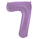 Folieballon Paars Metallic Mat Cijfer 7 - 86 cm