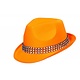Kojakhoed oranje met strass-band