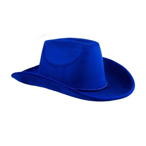 Blauwe Cowboyhoed fluweel Goodwin