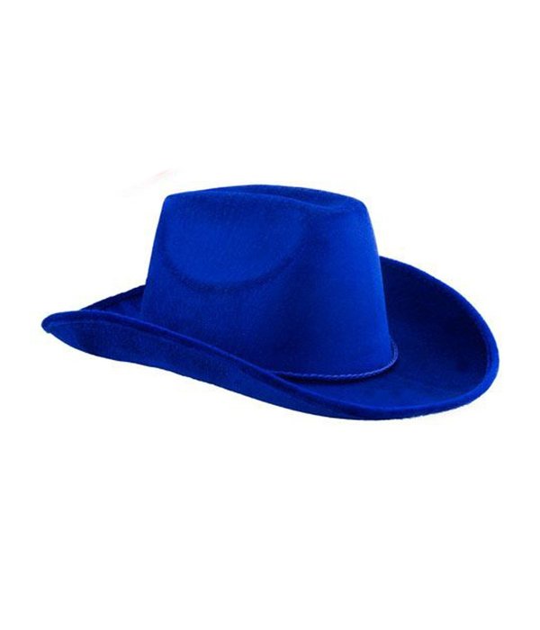 Blauwe Cowboyhoed fluweel Goodwin