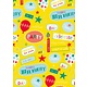 Cadeaupapier Happy Birthday Geel