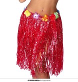 Hawaii Rokje Rood Met Bloemen 50 cm