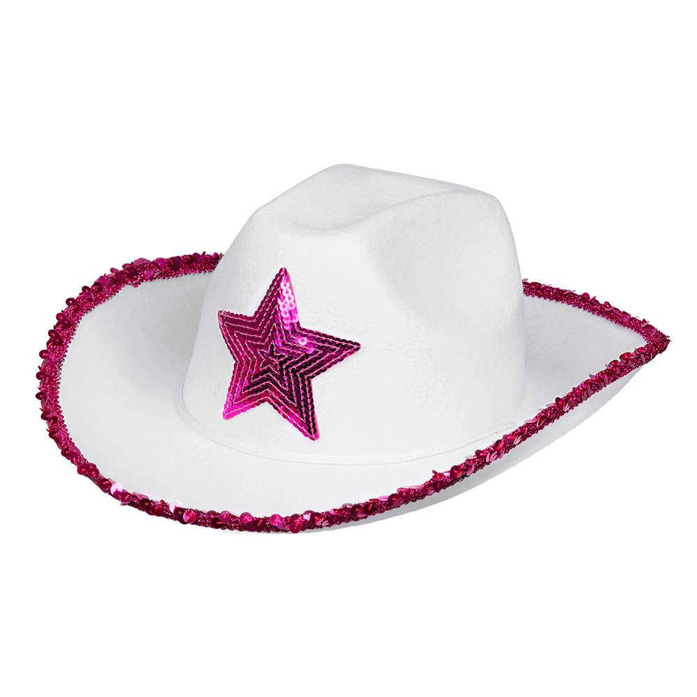 Hoed Rodeo star wit-roze