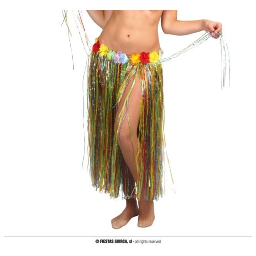 Tropical Sliertjes Rok Multikleur met Bloemen 75cm