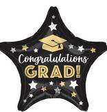 Folieballon Ster Congratulations Grad 43cm