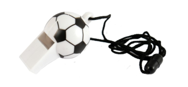 Voetbalfluit met koord afbeelding