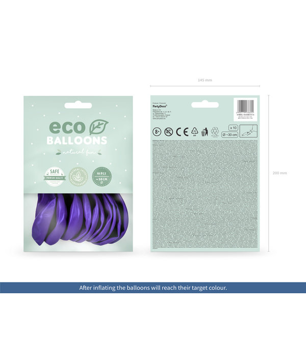 Metallic Ballonnen Violet Premium Organic (10st)