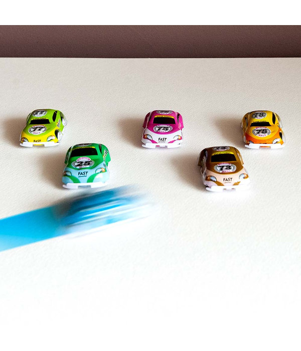 Set Terugtrek-raceautootjes (6st)