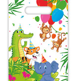 Jungle Dieren Balloons Feestzakjes (6st)