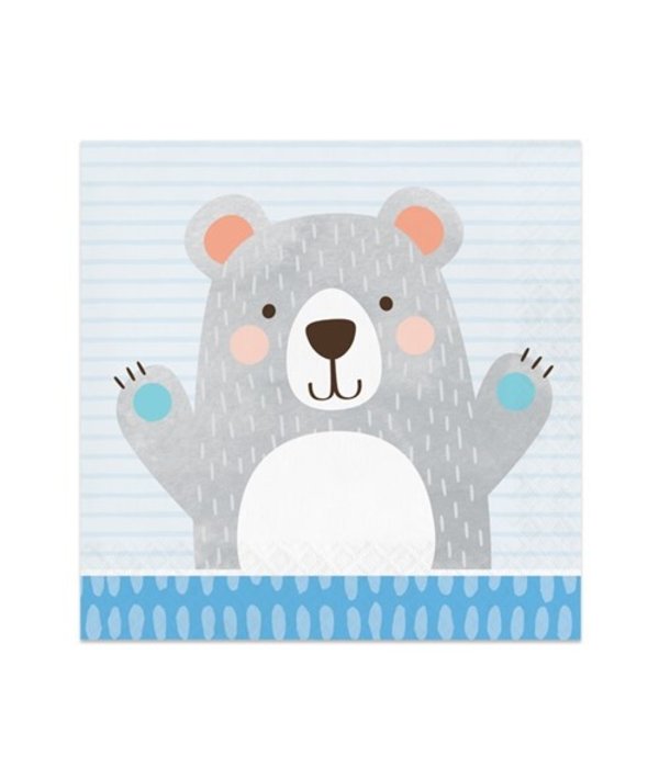 Servetten Birthday Bear (16st)