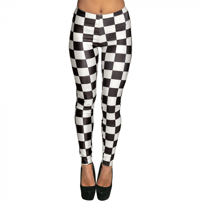 Race Legging Zwart/Wit Dames afbeelding