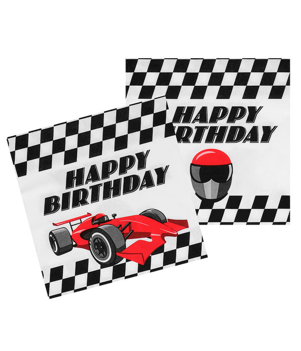 Race Servetten Happy Birthday Racewagen (20st)