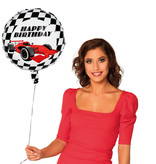 Race Folieballon Happy Birthday Racewagen (45cm)