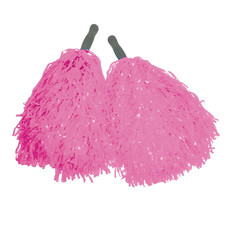 Roze Pompom Stick Set (2st)