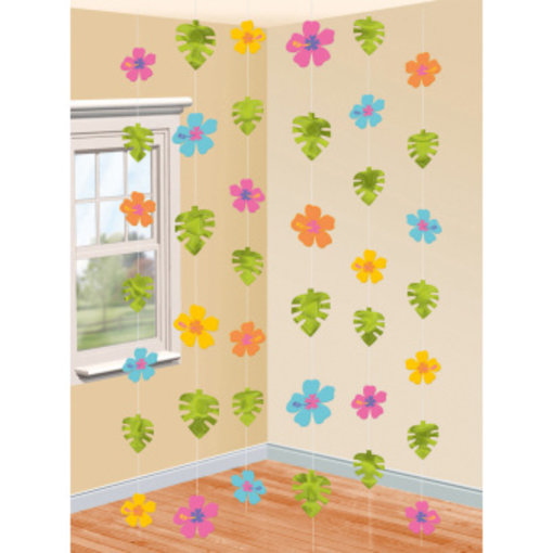 Hangdecoratie Hawaii Bloemen (6st)