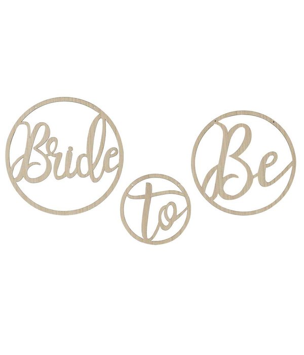 Houten Decoratie Ringen Bride To Be