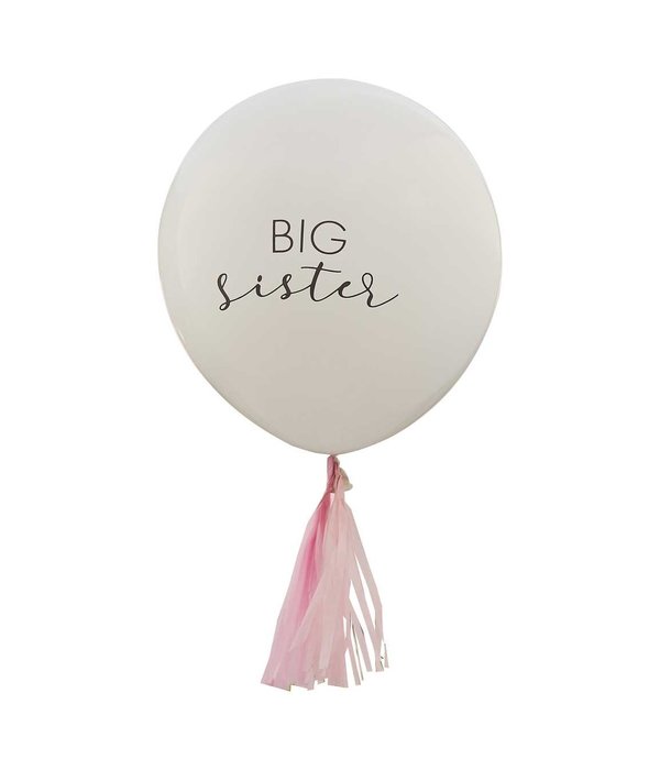Big Sister Ballon Met Roze Tassels