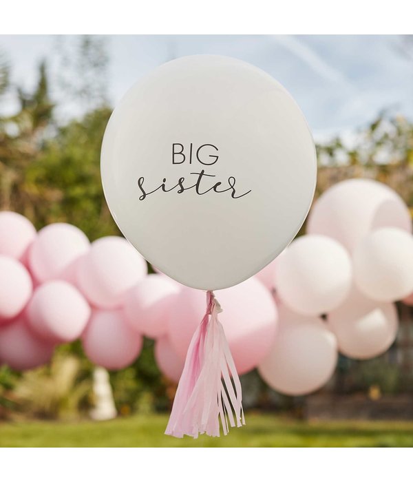Big Sister Ballon Met Roze Tassels