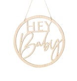 Houten Hanger Geboorte ''Hey Baby''